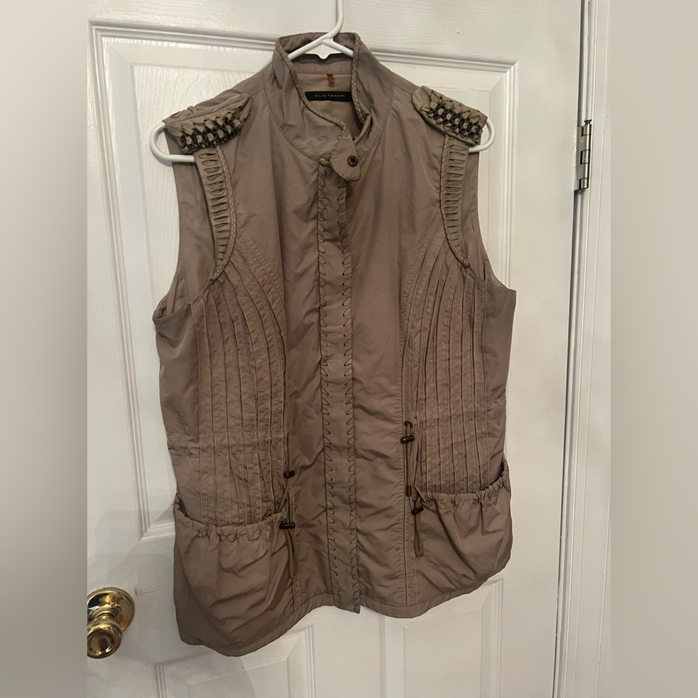 Elie Tahari kid skin safari breaded vest